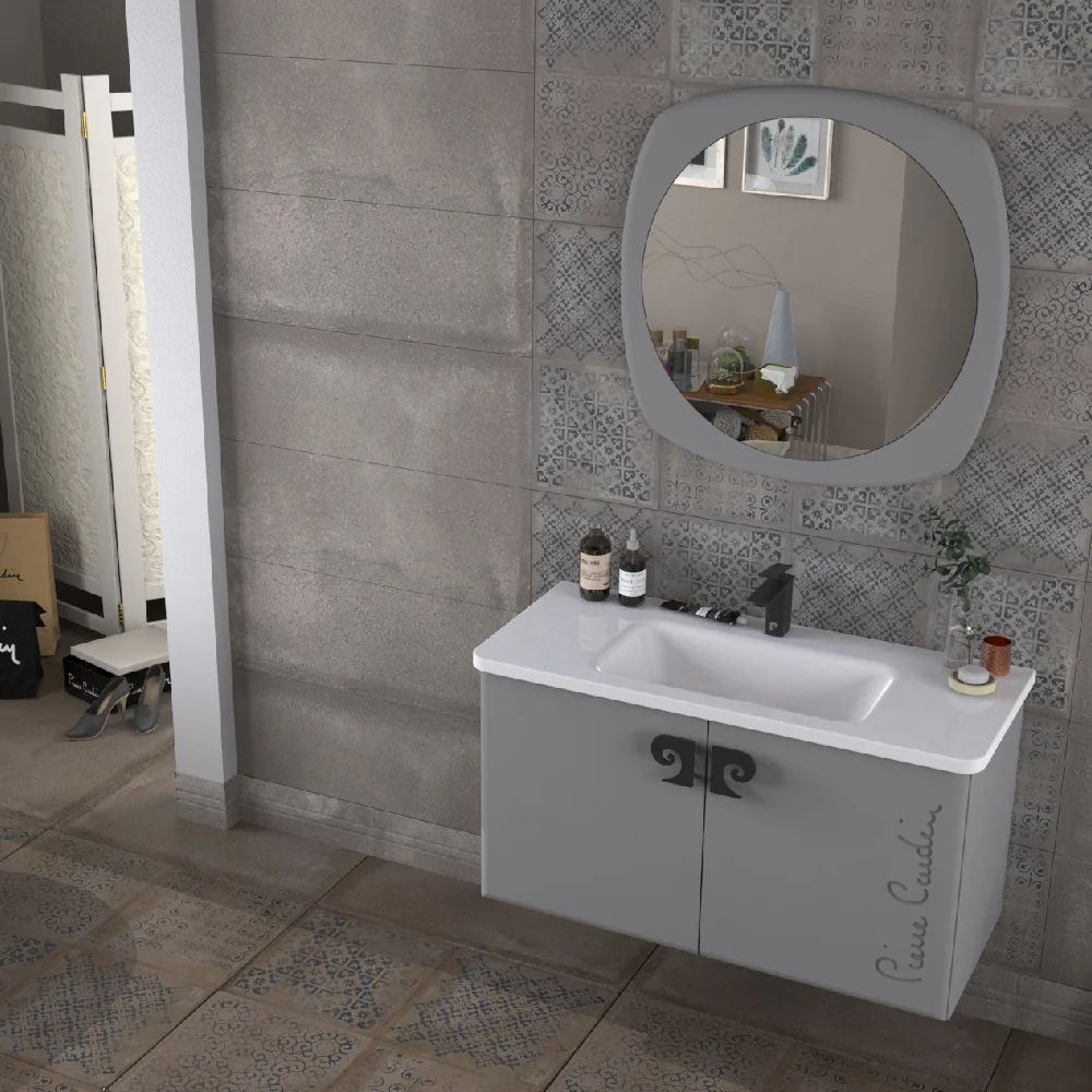 Set Mobilier Baie Pierre Cardin Star Suspendat 3 Piese 105 Cm Anthracite