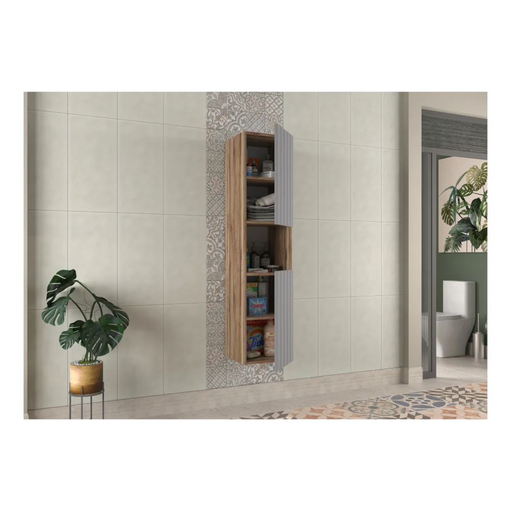 Dulap Baie Suspendat Nevada Anthracite 35x150 cm