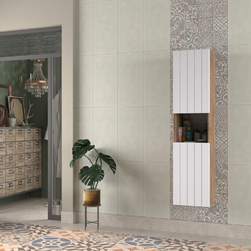 Dulap Baie Suspendat Nevada Alb 35x150 Cm