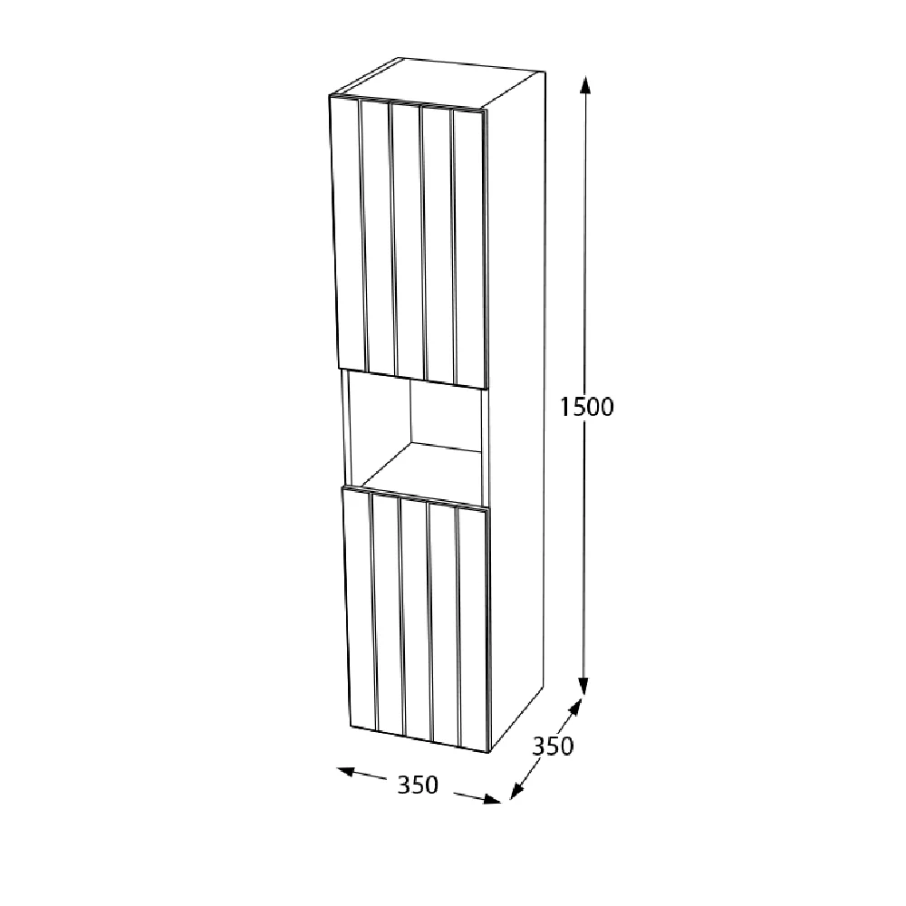 Dulap Baie Suspendat Nevada Alb 35x150 Cm