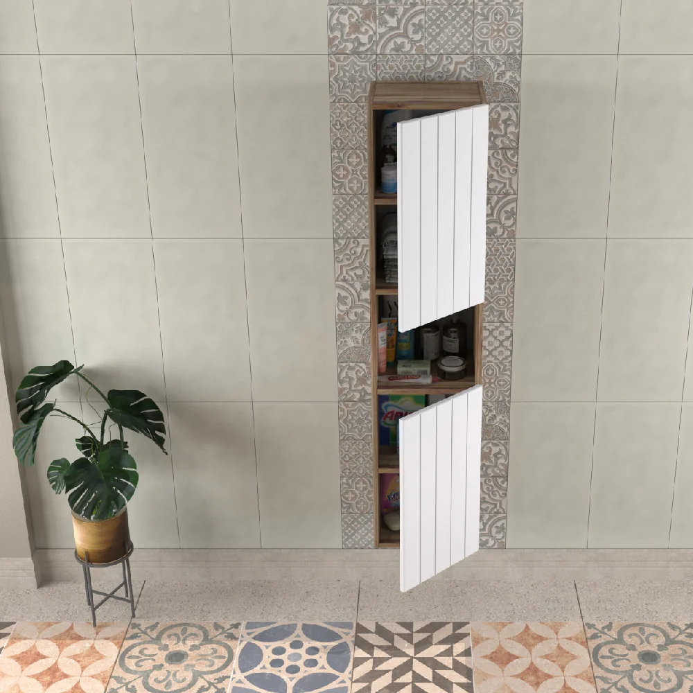 Dulap Baie Suspendat Nevada Alb 35x150 Cm