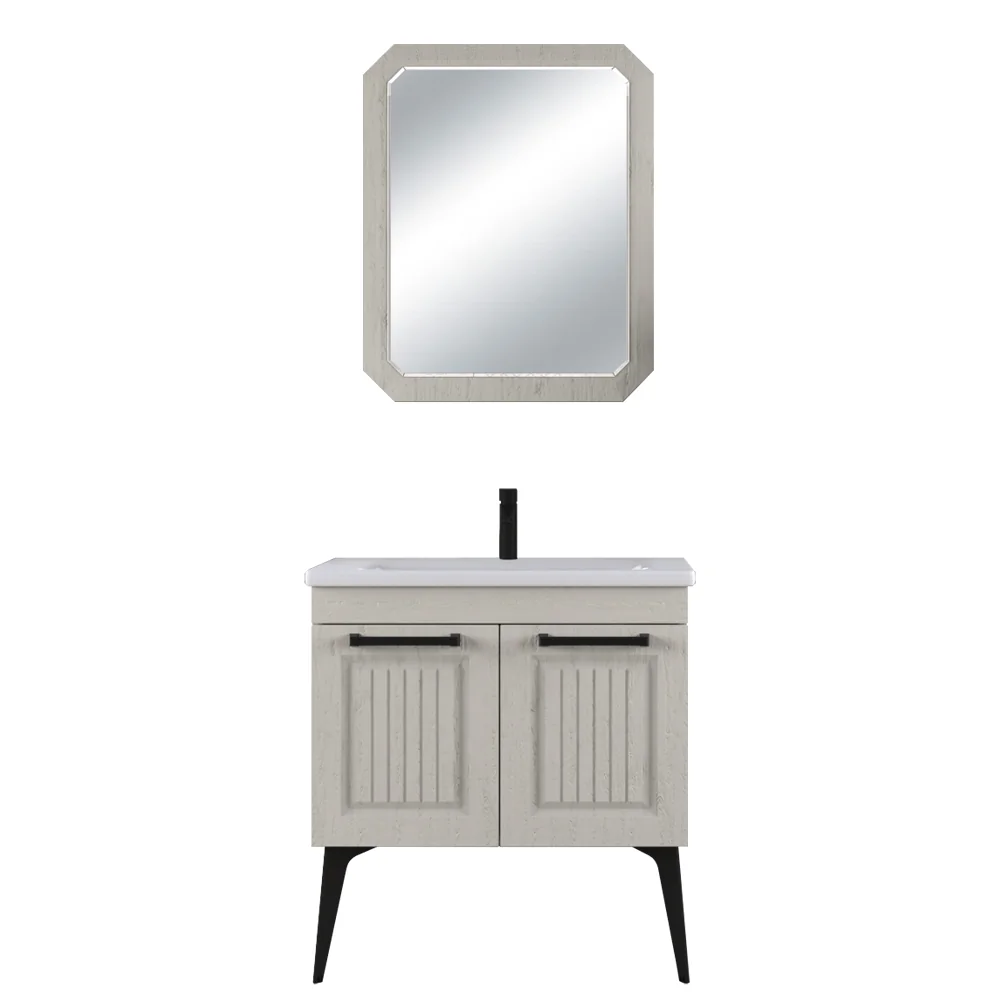 Set Mobilier Baie Hero 3 Piese Alb 80 cm