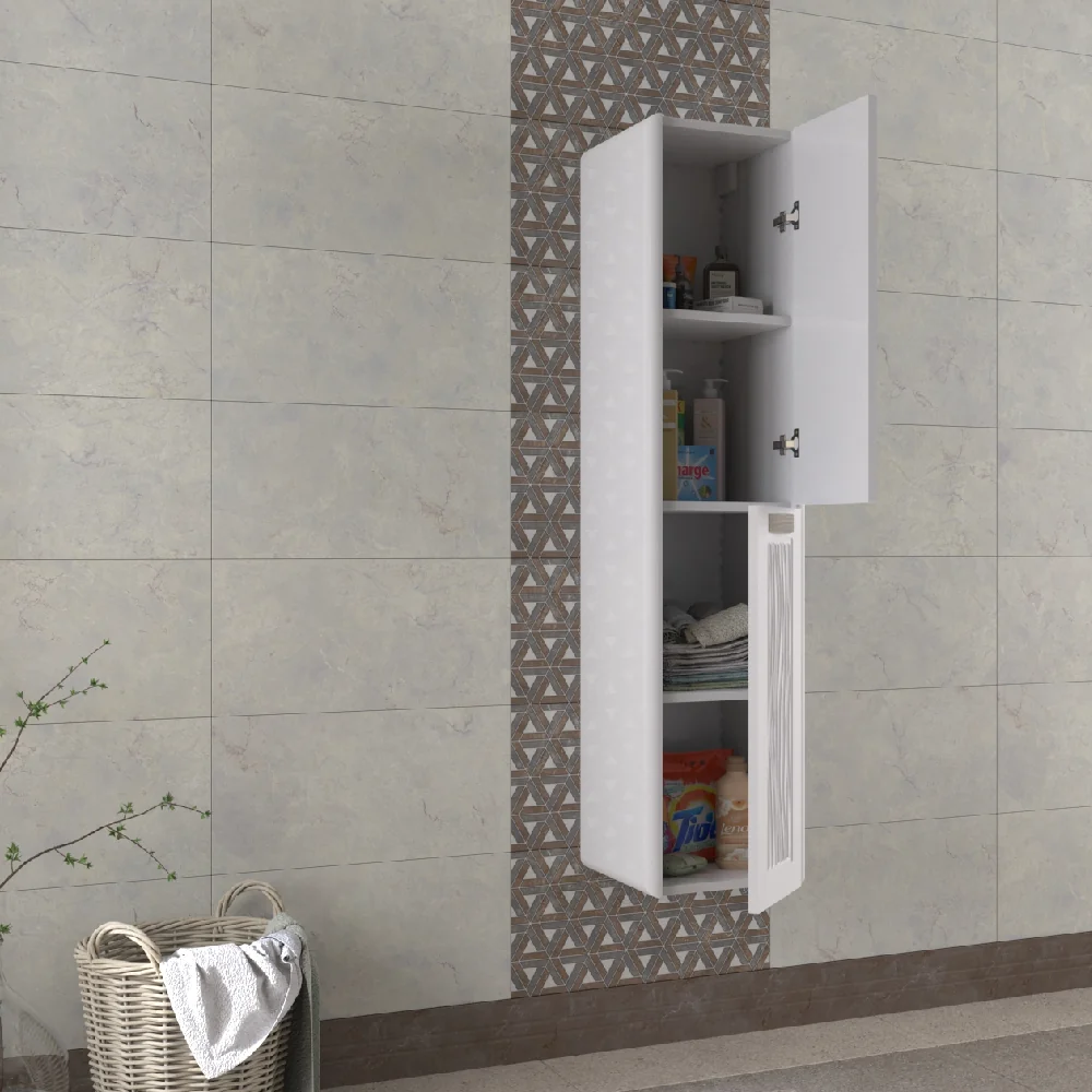 Dulap Baie Suspendat Gursu Alb 35x150 cm