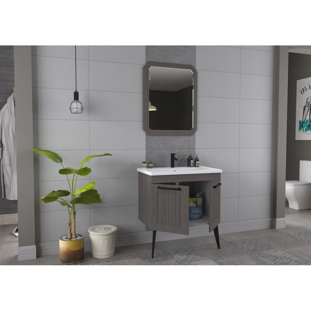 Set Mobilier Baie Hero 3 Piese Latte Massive 80 Cm