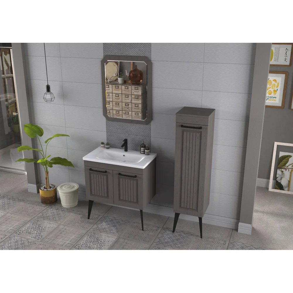 Set Mobilier Baie Hero 3 Piese Latte Massive 80 Cm