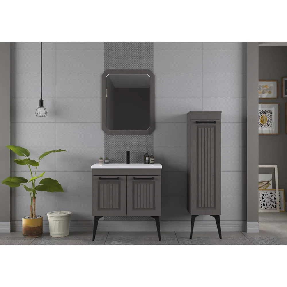 Set Mobilier Baie Hero 3 Piese Latte Massive 80 Cm