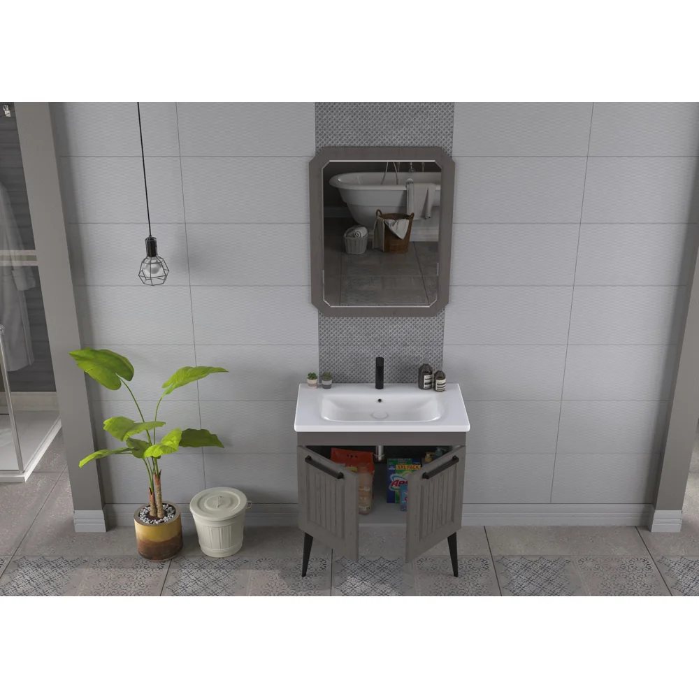 Set Mobilier Baie Hero 3 Piese Latte Massive 80 Cm