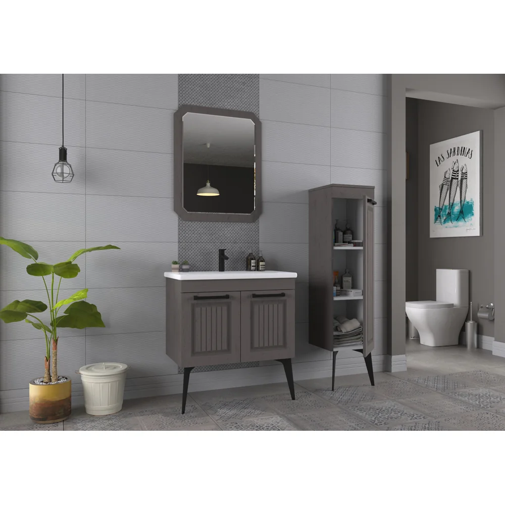 Set Mobilier Baie Hero 3 Piese Latte Massive 80 Cm