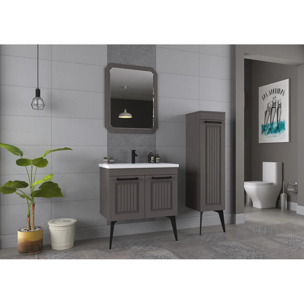 Set Mobilier Baie Hero 3 Piese Latte Massive 80 Cm