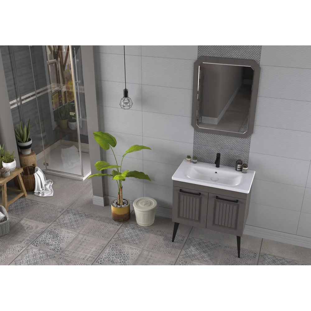 Set Mobilier Baie Hero 3 Piese Latte Massive 80 Cm