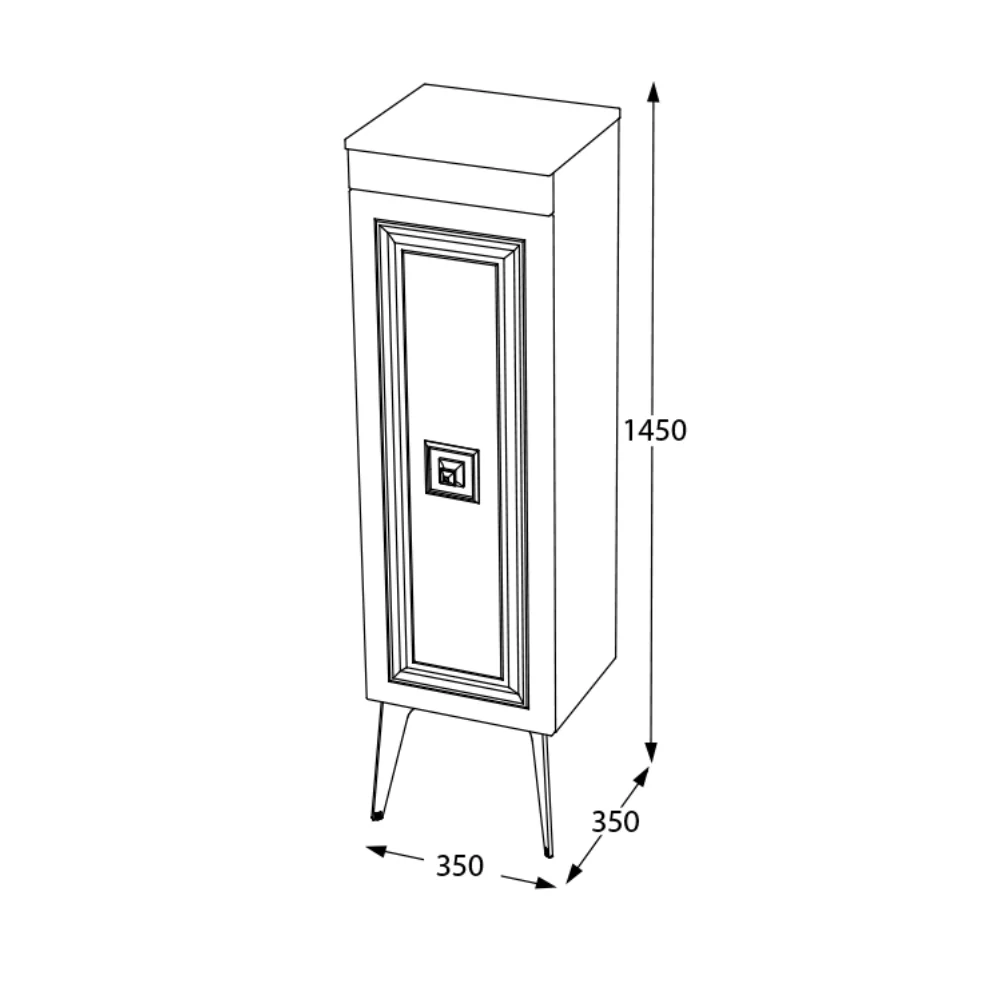 Dulap Soldat Baie Nile Alb-Argintiu 35x145 cm