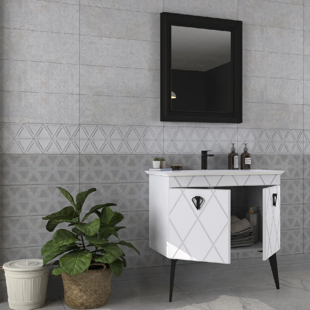 Set Mobilier Baie Cosmos 3 Piese Alb 90 cm