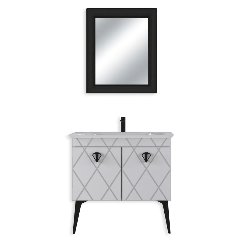 Set Mobilier Baie Cosmos 3 Piese Alb 90 cm