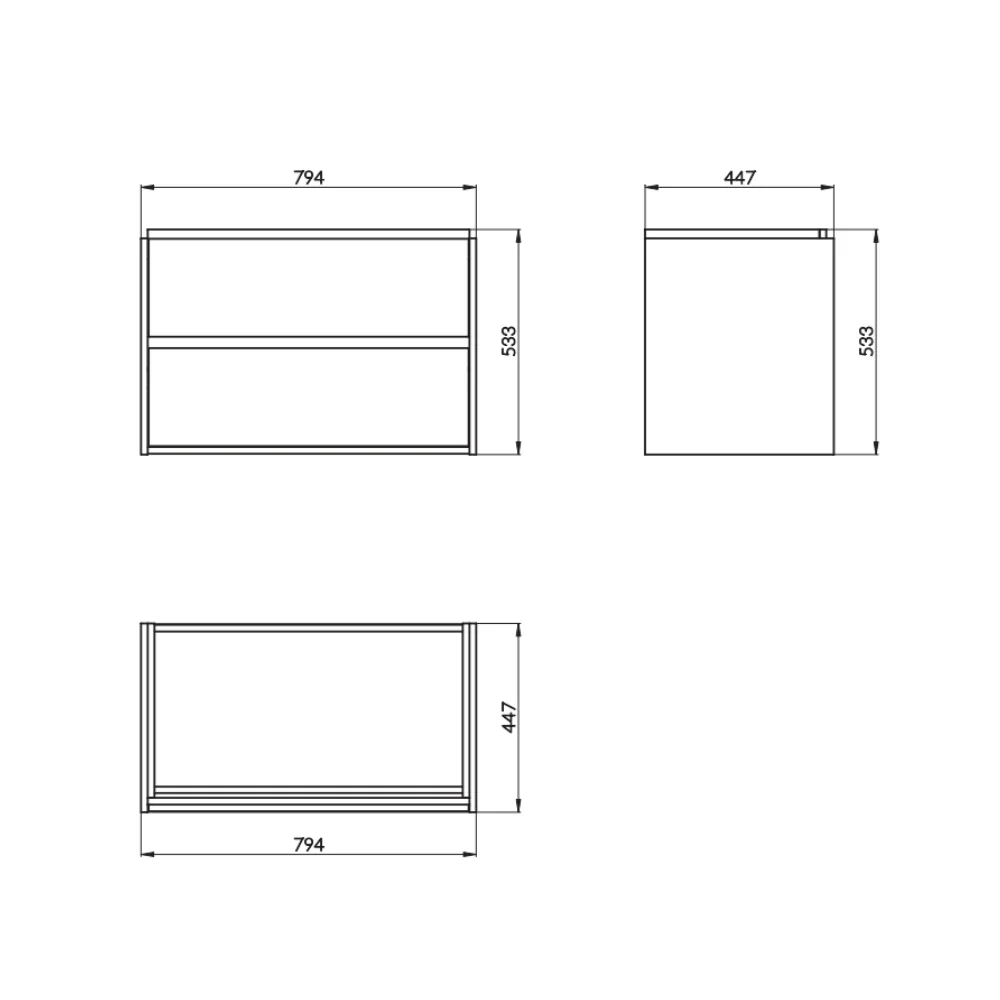 Masca Chiuveta / Lavoar Baie Crea S924-009 Pentru Lavoar 80 cm Stejar