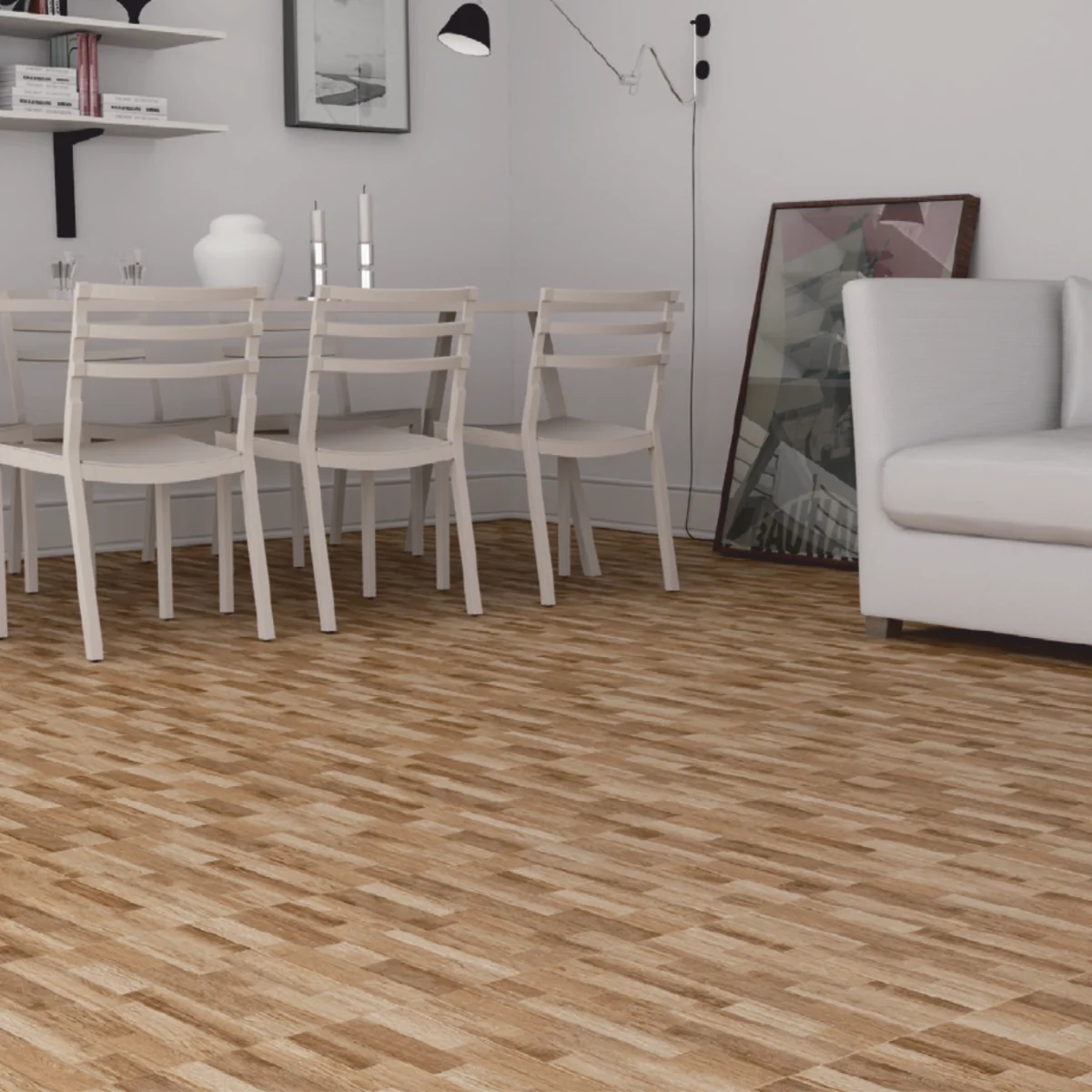 Gresie Tip Parchet Interior Alpino Caoba 45 x 45 cm Mată