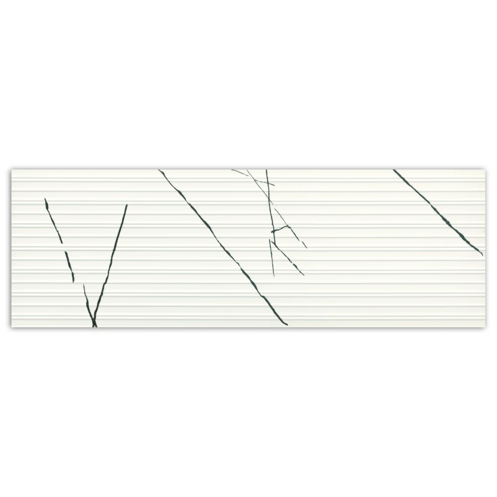 Faianta Decorativa Agatha White Rectificata 40x120 Lucioasa