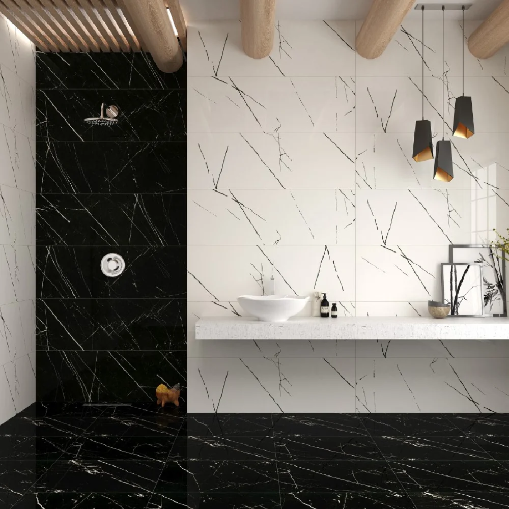 Faianta Rectificata Agatha Black 40 x 120