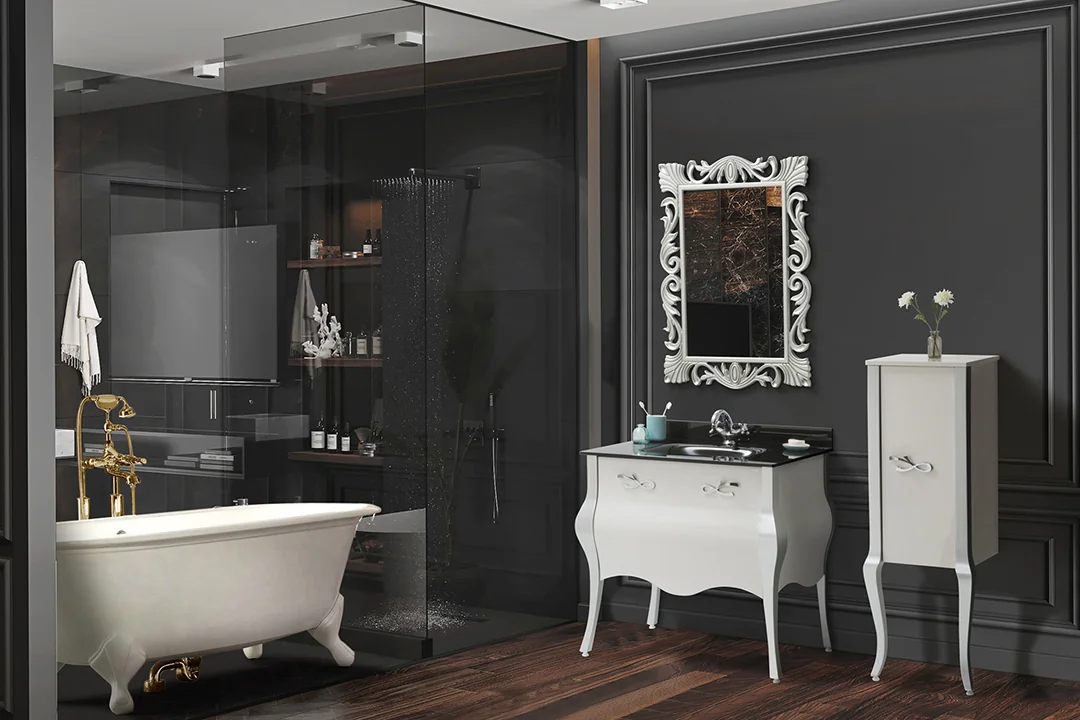 Set Mobilier Baie Terra 3 Piese Alb 90 Cm