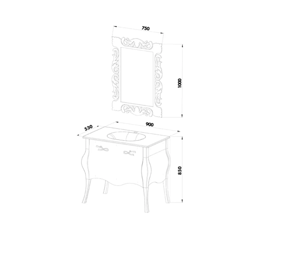 Set Mobilier Baie Terra 3 Piese Alb 90 Cm