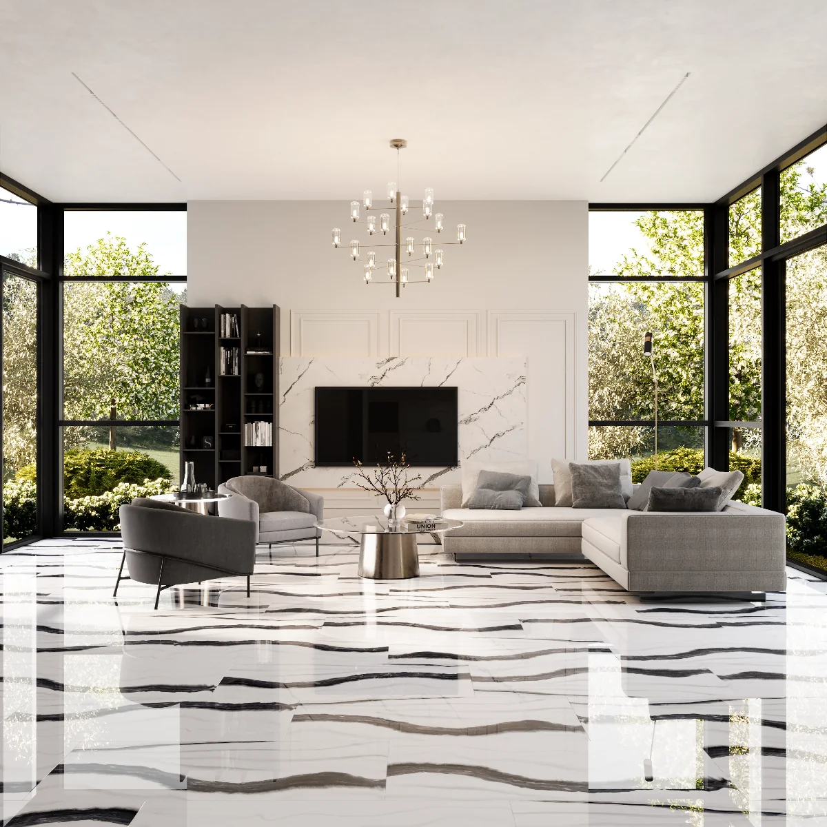 Gresie Exterior / Interior Portelanata Calabria 60 x 120 Cm Lucioasa Rectificata Tip Marmura