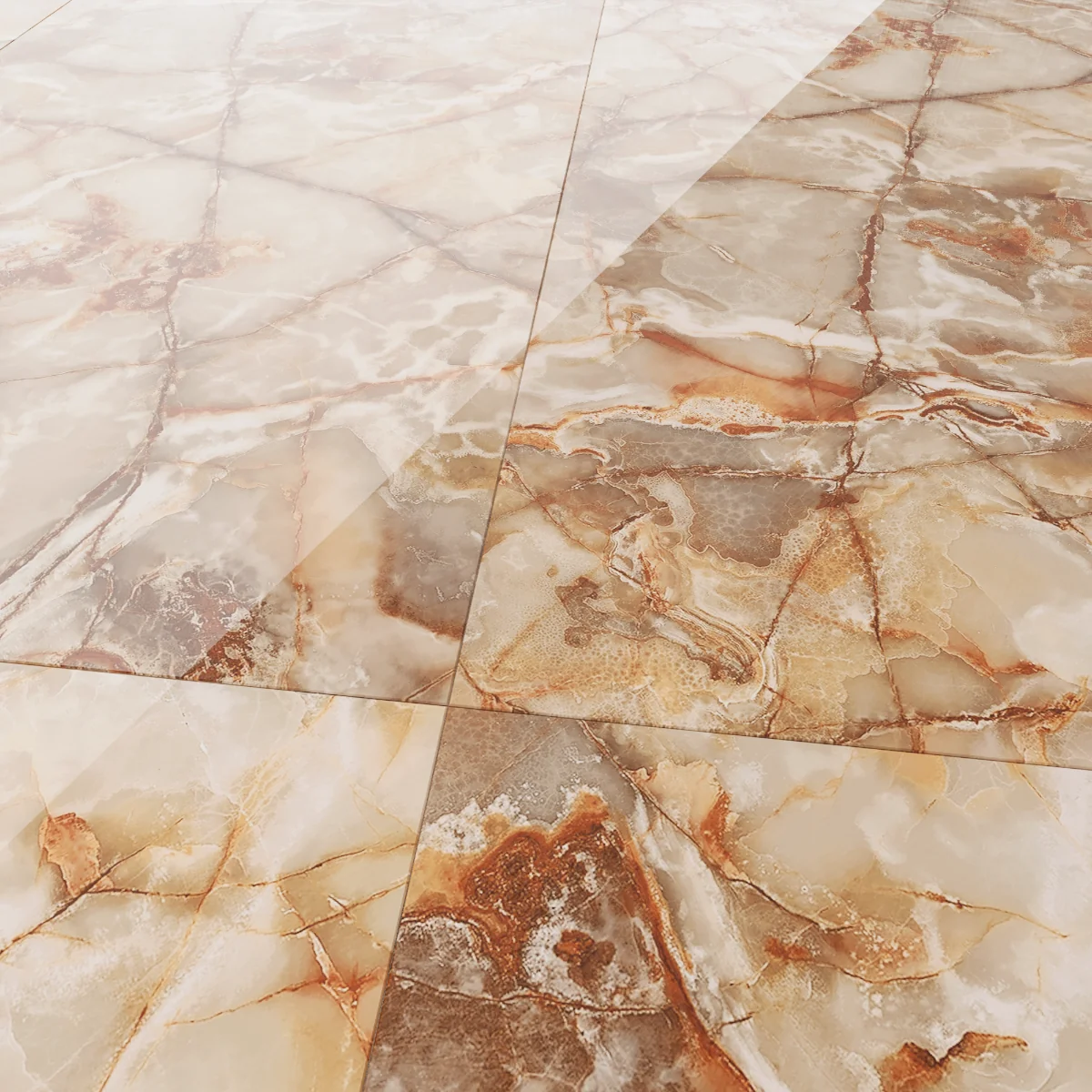 Gresie Exterior / Interior Portelanata Fuma Red 60 x 120 cm Lucioasa Rectificata Tip Marmura