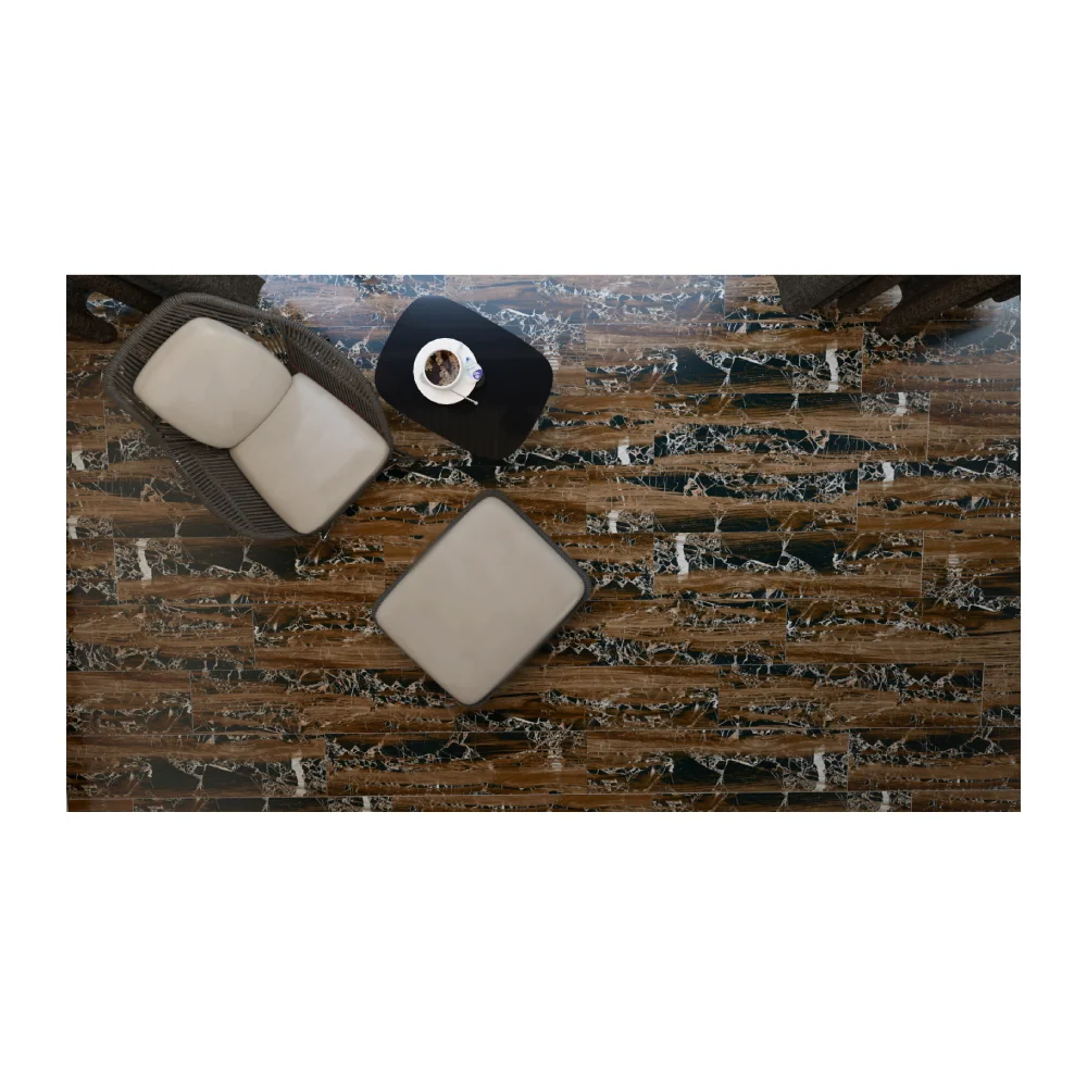 Gresie Exterior / Interior Portelanata Luxembourg 29 x 119 cm Lucioasa Rectificata Tip Marmura