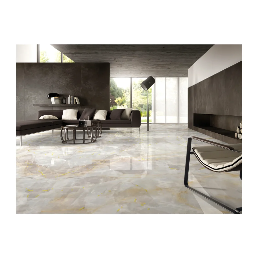 Gresie Exterior / Interior Portelanata Royal Beige 60 x 60 Cm Lucioasa Rectificata Tip Marmura