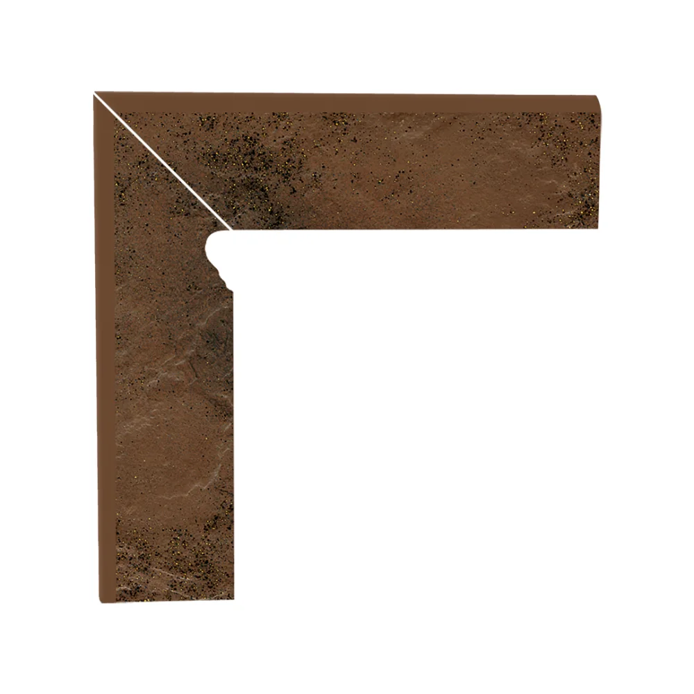 Klinker Piedestal Scara Stanga Structural Semir Beige Portelanat 8.1 x 30