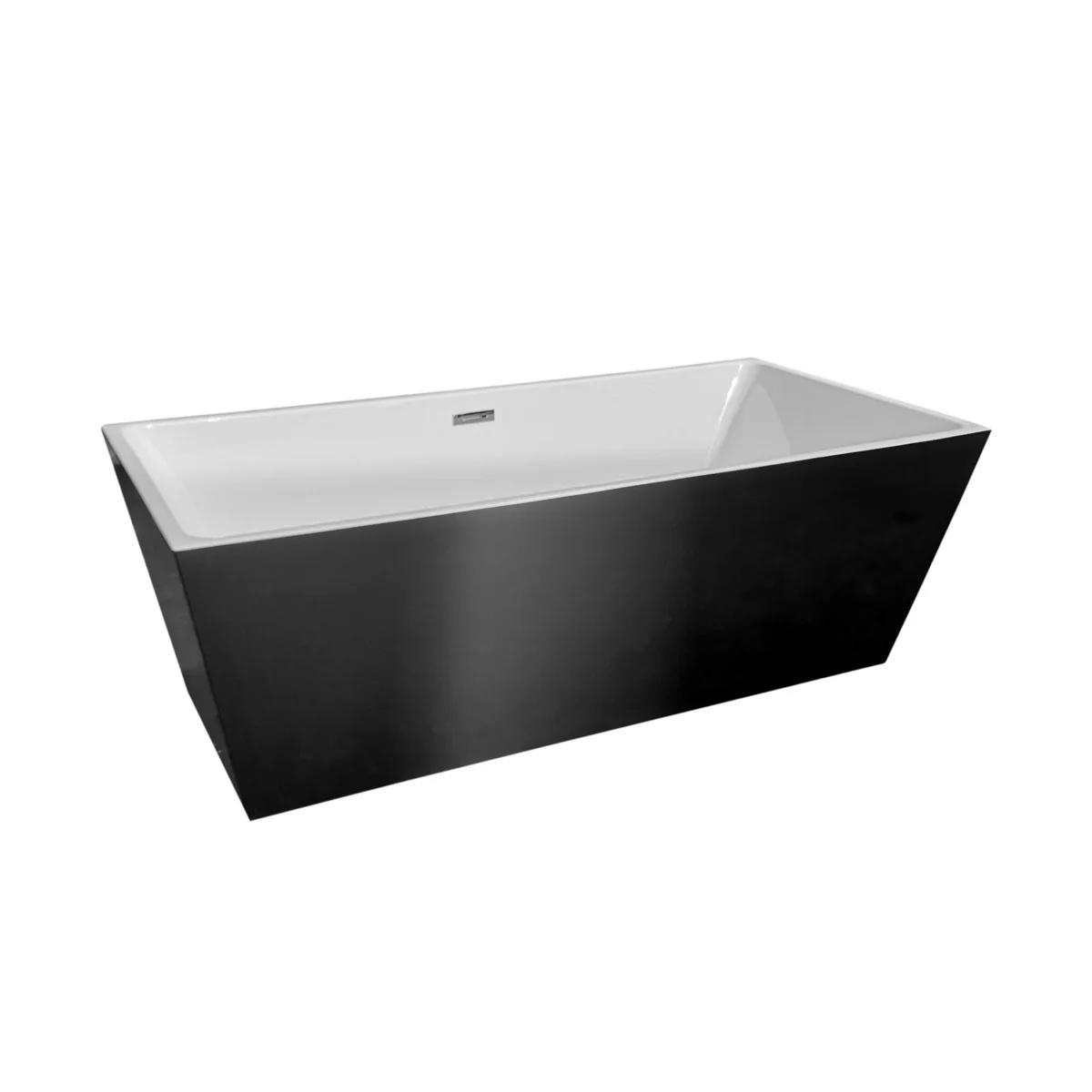 Cada Baie Freestanding Bella BSM-204A Acril 170 x 75 x 58 cm Negru Lucios