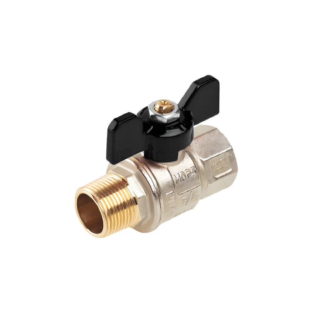 Robinet Sferă Apă Uragano M/F 3/4'' Fluture Negru Tiemme