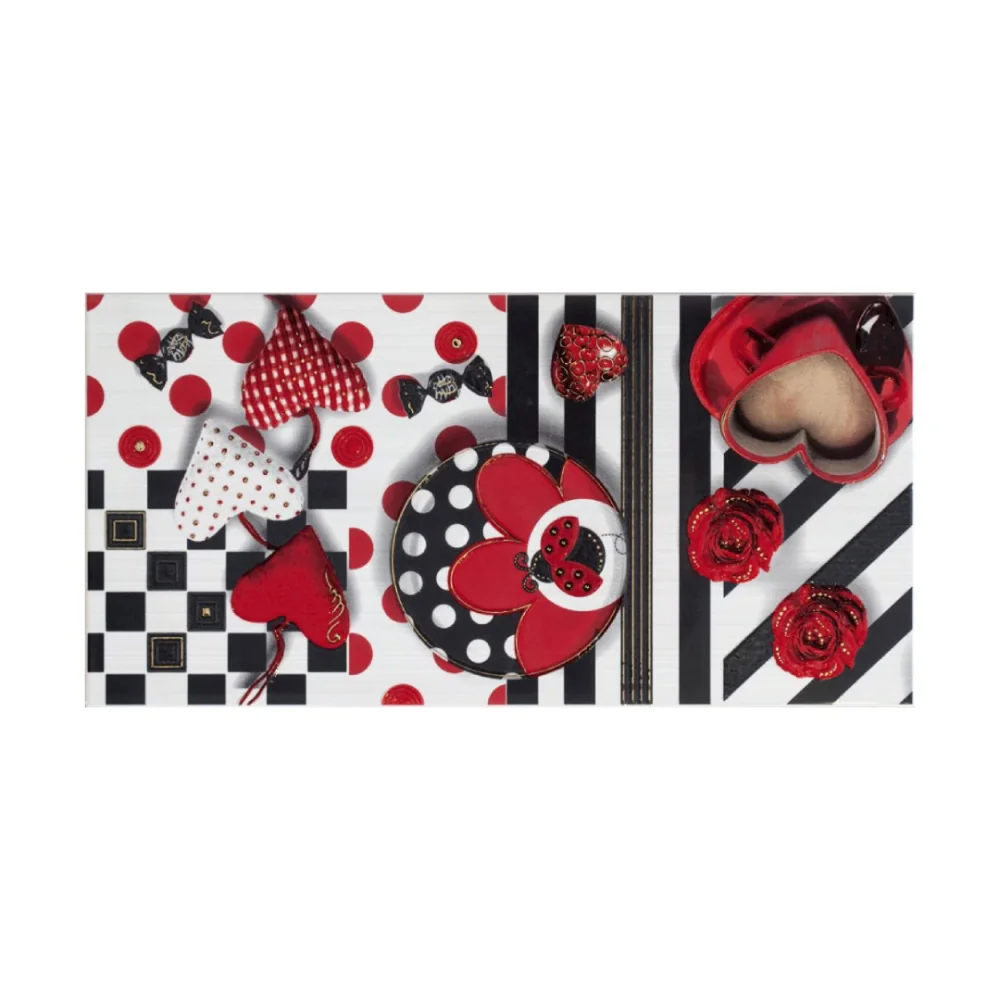 Faianta Decorativa Charlotte Red Ladybug 2 25 x 50