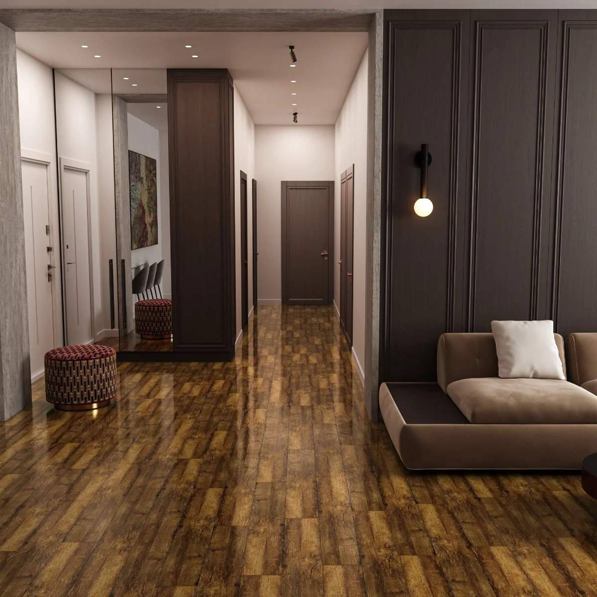 Parchet Laminat Royal/Robust Glossy 12.3 mm - 6062 Sakura Red