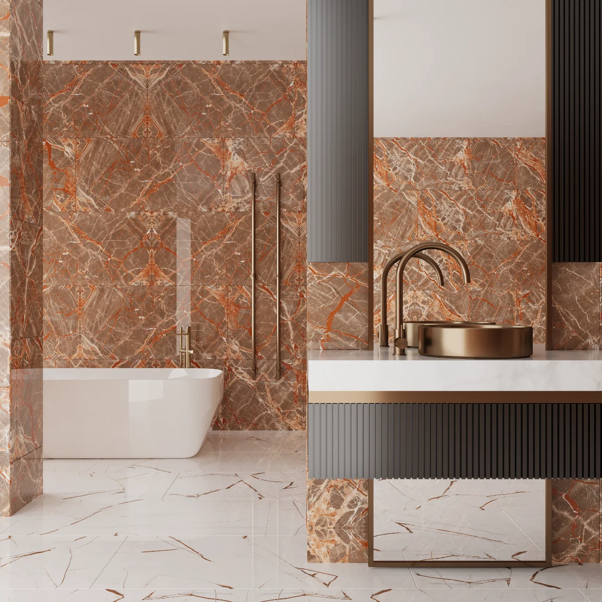 Gresie Portelanata Rectificata Colomandino 60X120 Lucioasa