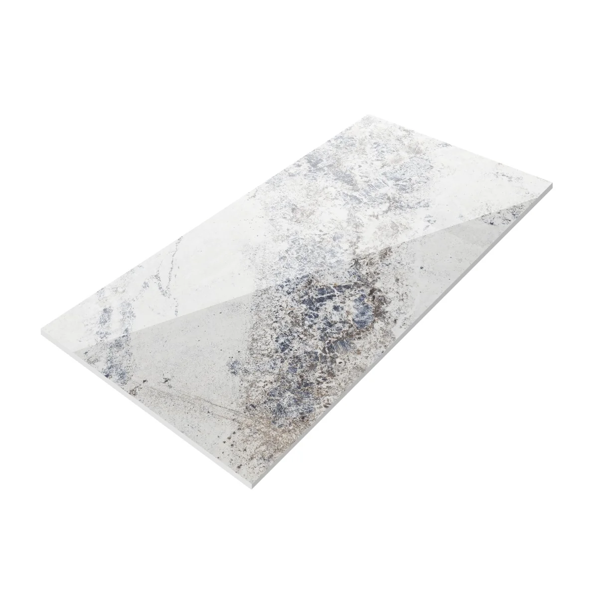 Gresie Exterior / Interior Porțelanată MJ White 60 x 120 cm Lucioasă Rectificată Tip Piatră Naturală