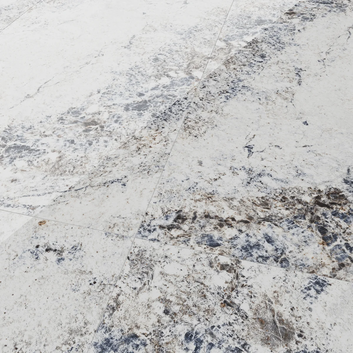 Gresie Exterior / Interior Porțelanată MJ White 60 x 120 cm Lucioasă Rectificată Tip Piatră Naturală