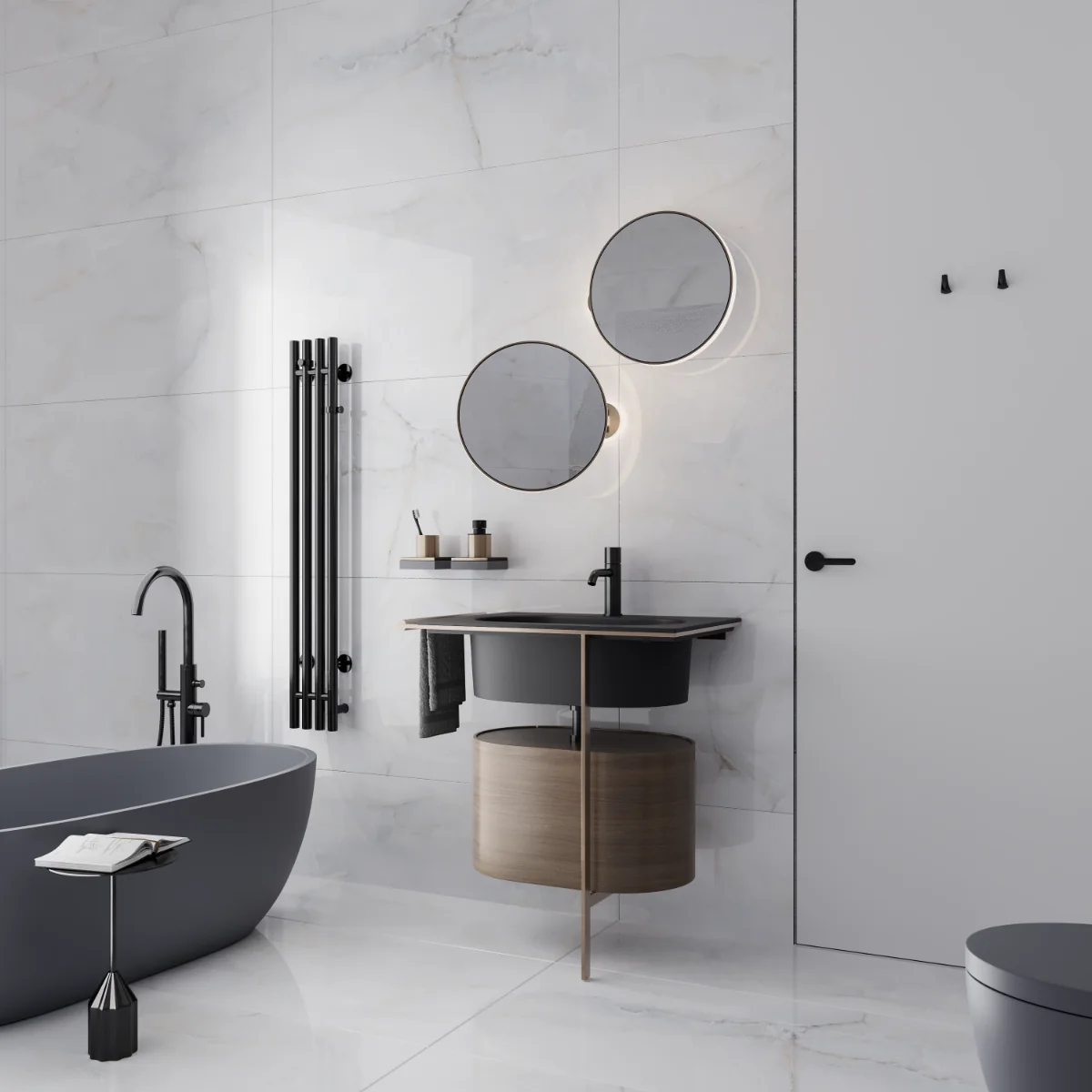 Gresie Exterior / Interior Portelanata Antique Onyx Blue 60 x 120 Cm Lucioasa Rectificata Tip Marmura