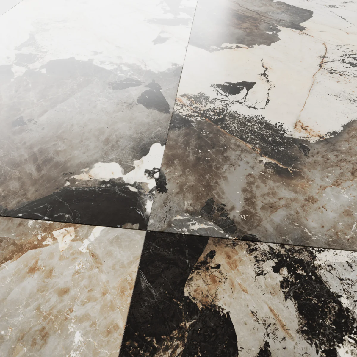 Gresie Porțelanată Exterior/Interior Aspen Natural 60 x 120 cm Lucioasă Rectificată Tip Marmură