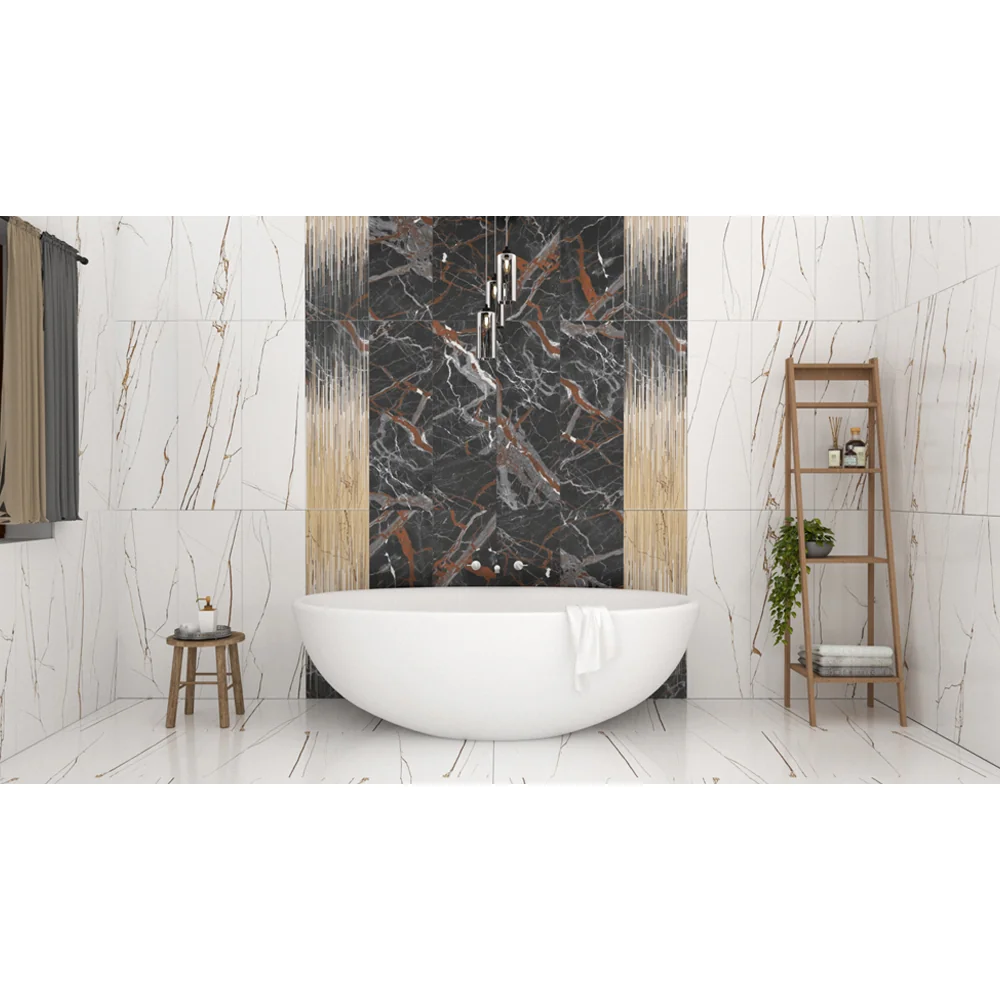 Faianta Rectificata Seth Black 30 x 90 Lucioasa