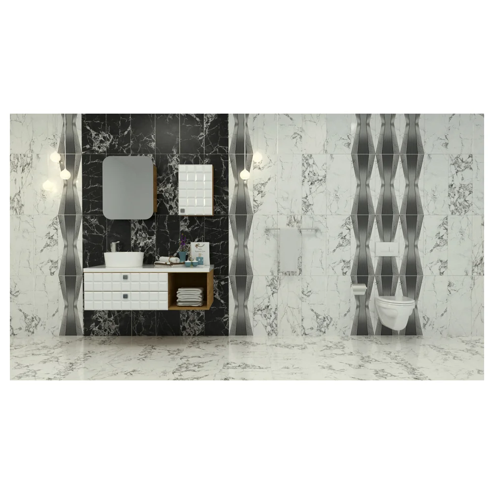 Faianta Rectificata Madeline Black 30 x 75 Lucioasa