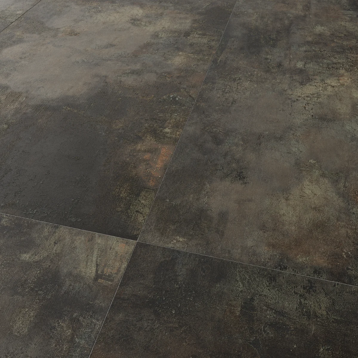 Gresie Exterior / Interior Portelanata Underground Brown 60 x 120 cm Mata Rectificata Aspect Ciment