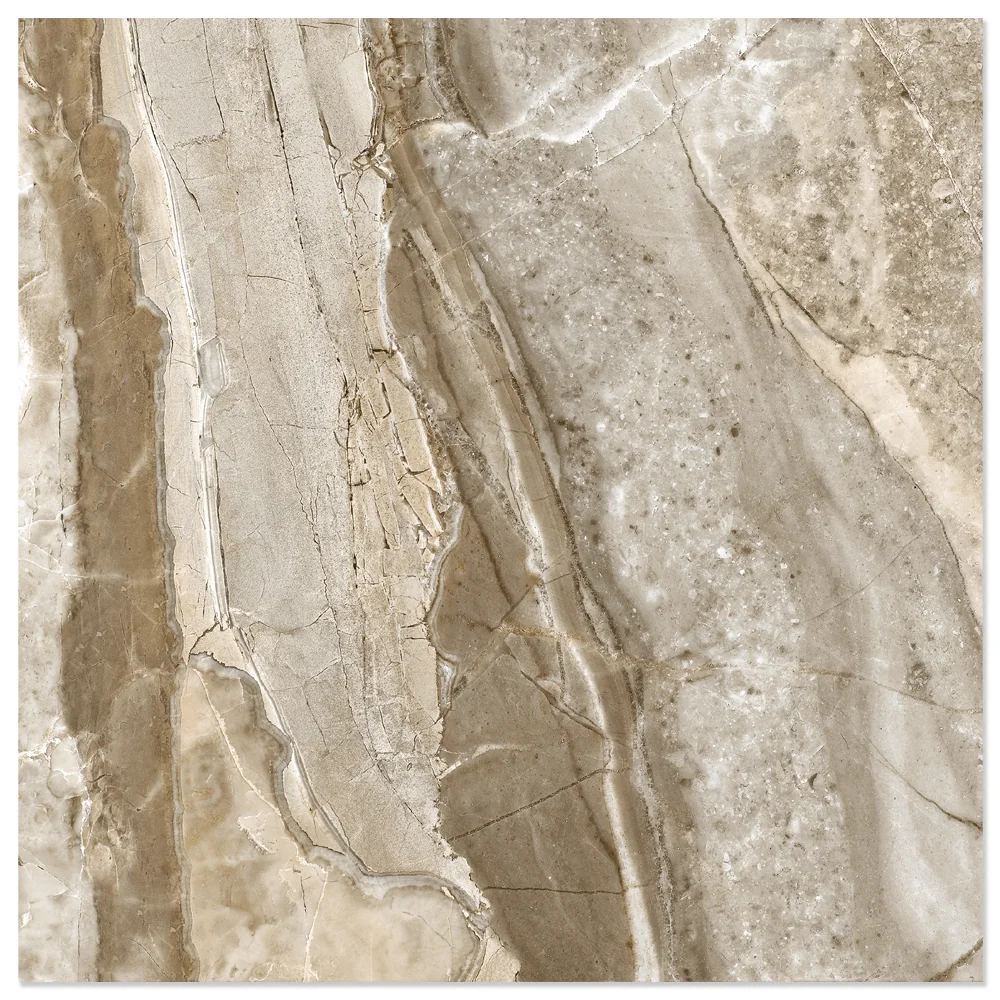 Gresie Exterior / Interior Portelanata Saler Beige 45 x 45 cm Lucioasa Tip Marmura