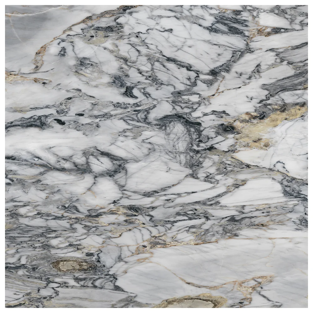 Gresie Exterior / Interior Portelanata Azahar White 45 X 45 Cm Lucioasa Tip Marmura