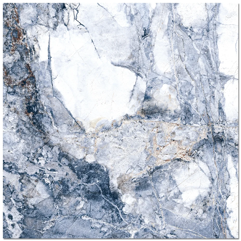 Gresie Exterior / Interior Portelanata Vinaros Blue 45 x 45 cm Lucioasa Tip Marmura