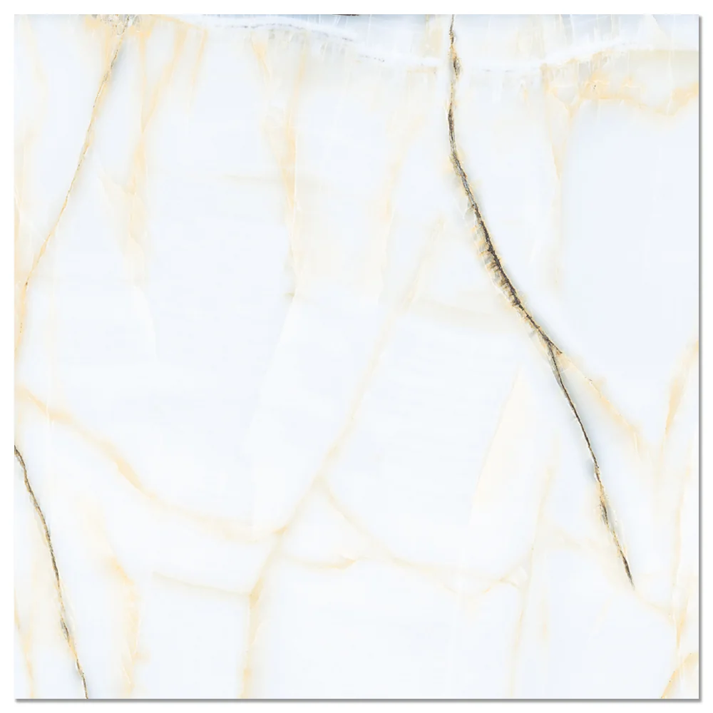 Gresie Exterior / Interior Portelanata Oropesa White 45 x 45 cm Lucioasa Tip Marmura