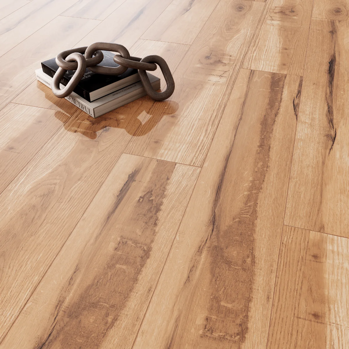 Gresie Tip Parchet Exterior / Interior Ostand Pecan 20 x 120 cm Mata Portelanata Rectificata