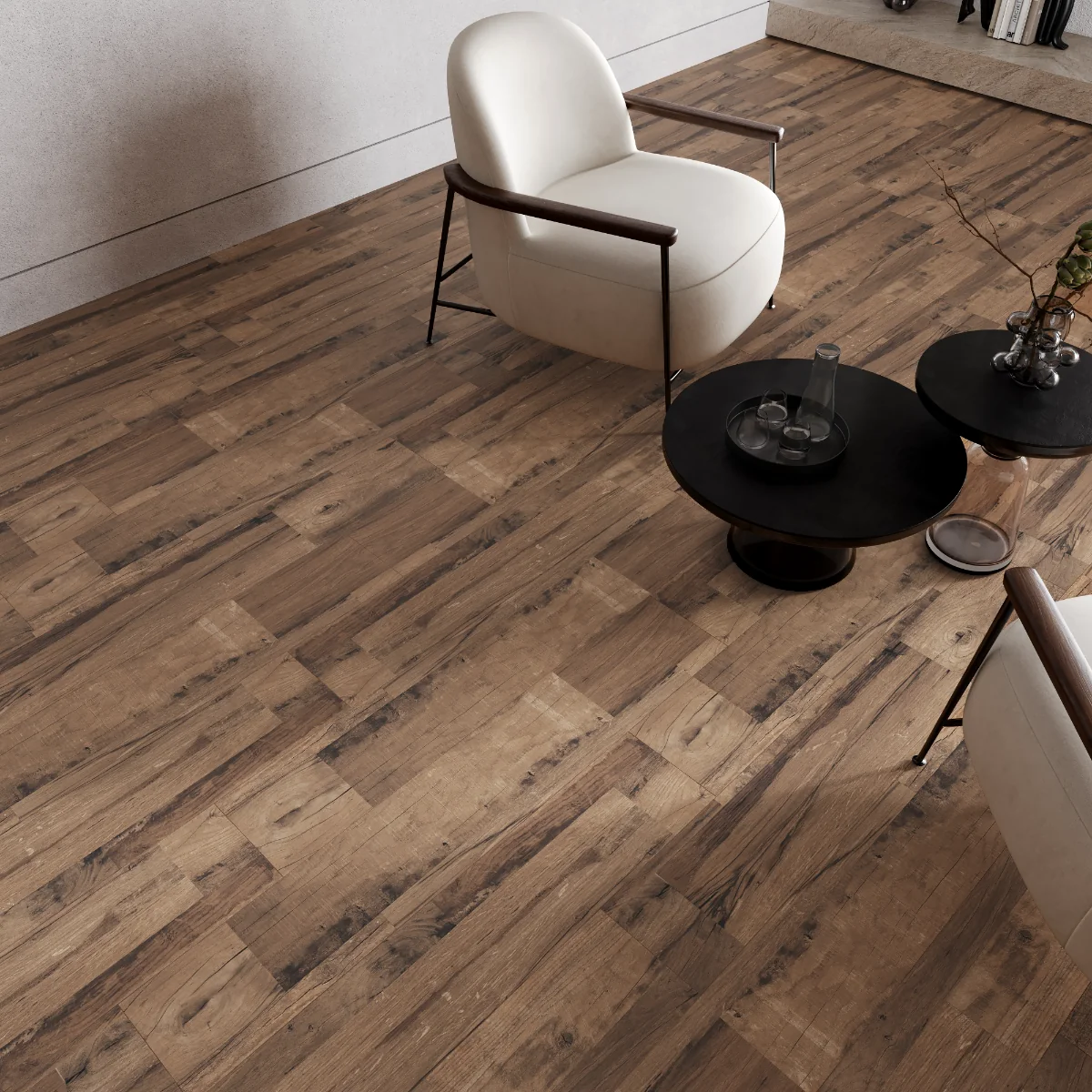 Gresie Tip Parchet Exterior / Interior Teak Brown 20 x 120 cm Mată Porțelanată Rectificată