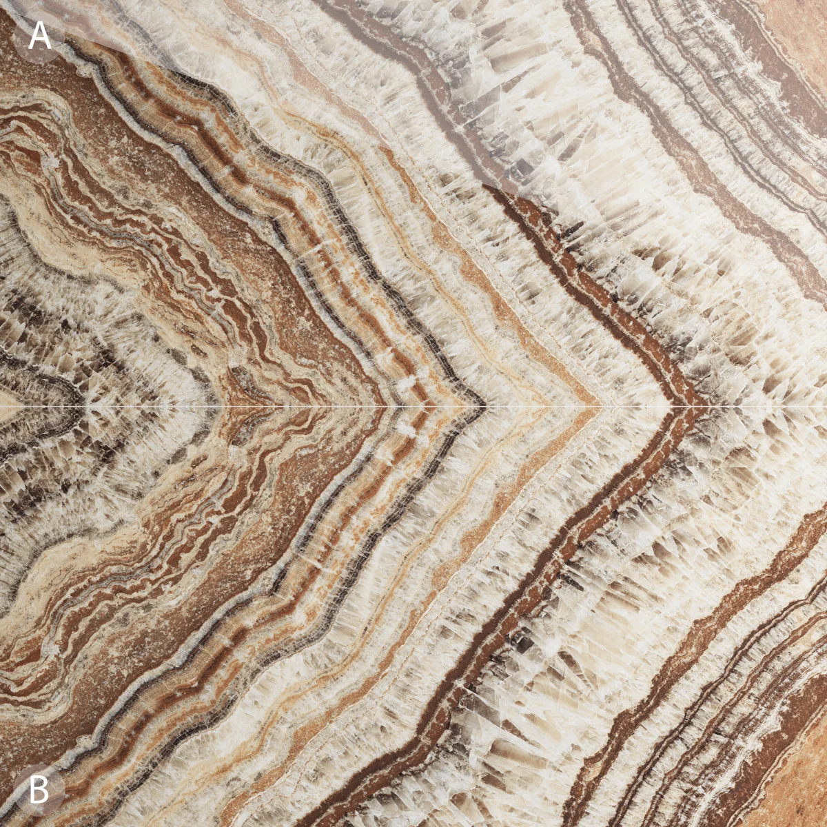 Gresie Rectificata Exterior / Interior Electic Coffee Bookmatch B 60 x 120 Cm Lucioasa Portelanata Tip Marmura