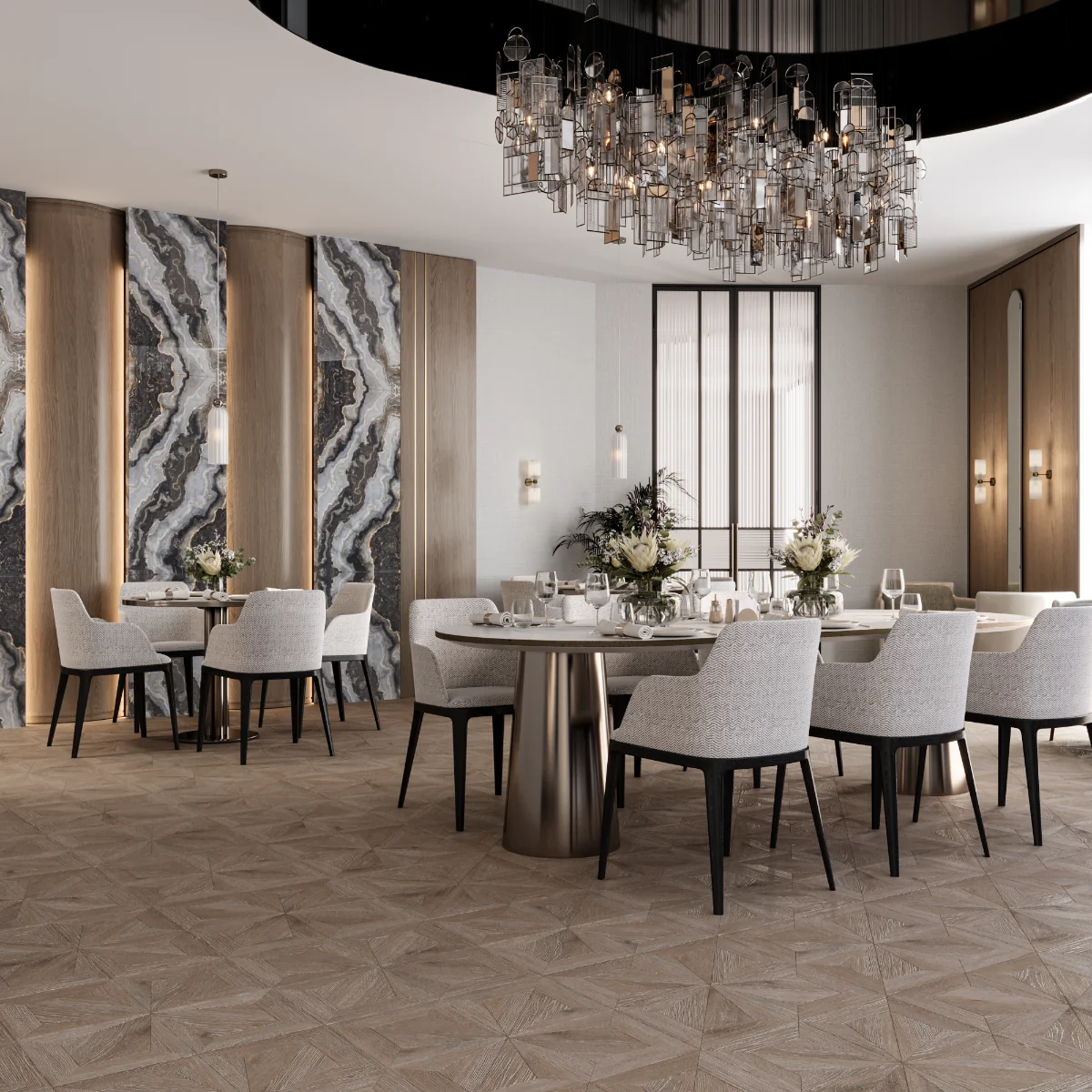 Gresie Exterior / Interior Portelanata Aquafine Bookmatch A 60 x 120 Cm Lucioasa Rectificata Tip Marmura