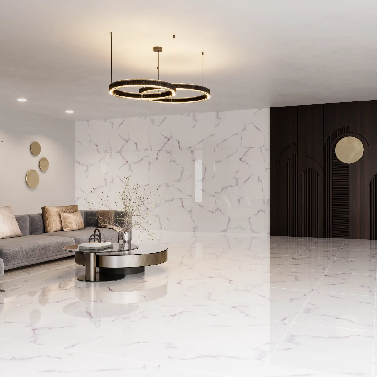 Gresie Exterior / Interior Portelanata Marmol Carmine 60 x 120 cm Lucioasa Rectificata Tip Marmura