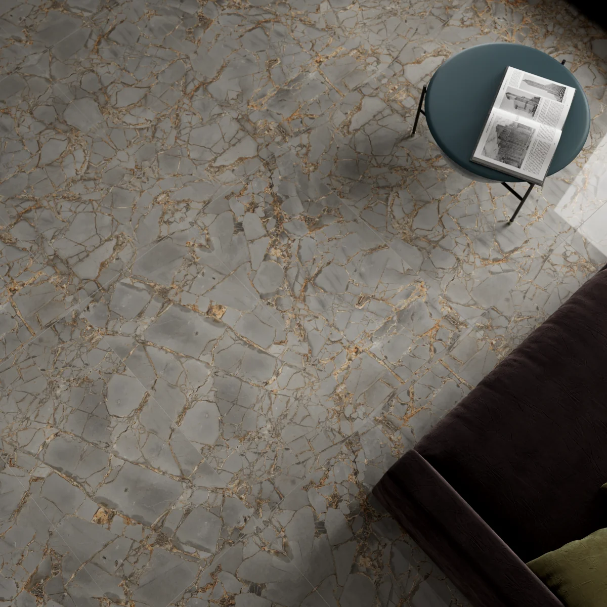 Gresie Exterior / Interior Portelanata Victoria 60 x 120 cm Lucioasa Rectificata Tip Marmura